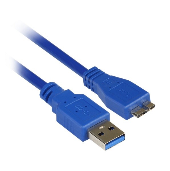 Кабель USB3.0 A to micro B 1,8м синий 