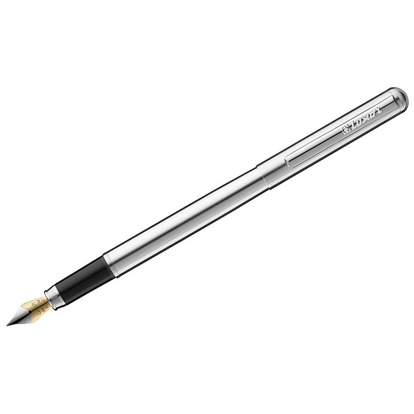 Ручка перьевая "Cosmic" 0.8мм синяя, металл. хром/серебро