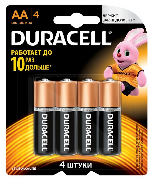 Батарейка AA алкалин. DURACELL Basic LR6 пальч. /цена за 1шт./