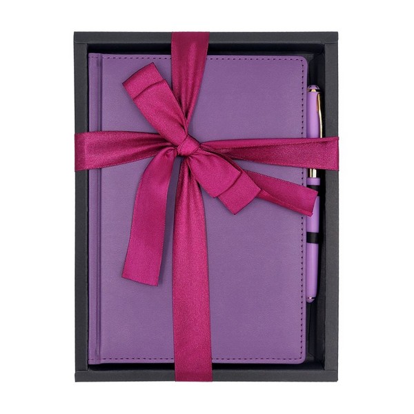 Набор подарочный А5 "Velvet" зефирный фиолетовый ежедневник и ручка