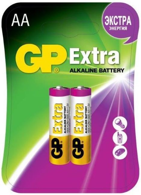 Батарейка AA алкалин. GP Extra LR6 пальч. /цена за 2шт./