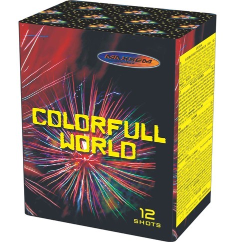 Салютные батареи 0.8"  12 залпов "Colorful world" /36/