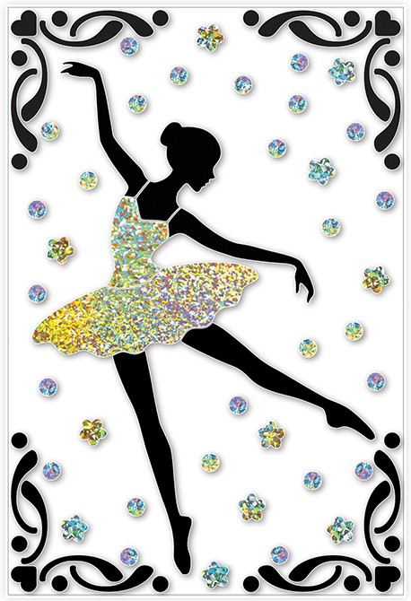 Мозаика стикерами самокл. А6+ "Балерина. Грация" (декорирование)