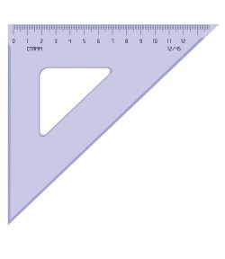 Треугольник 12см 45° прозр. тонированный /100/