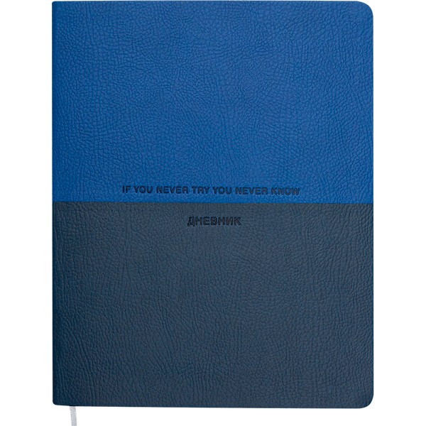 Дневник универс. кож/зам "Blue&Dark Blue" 