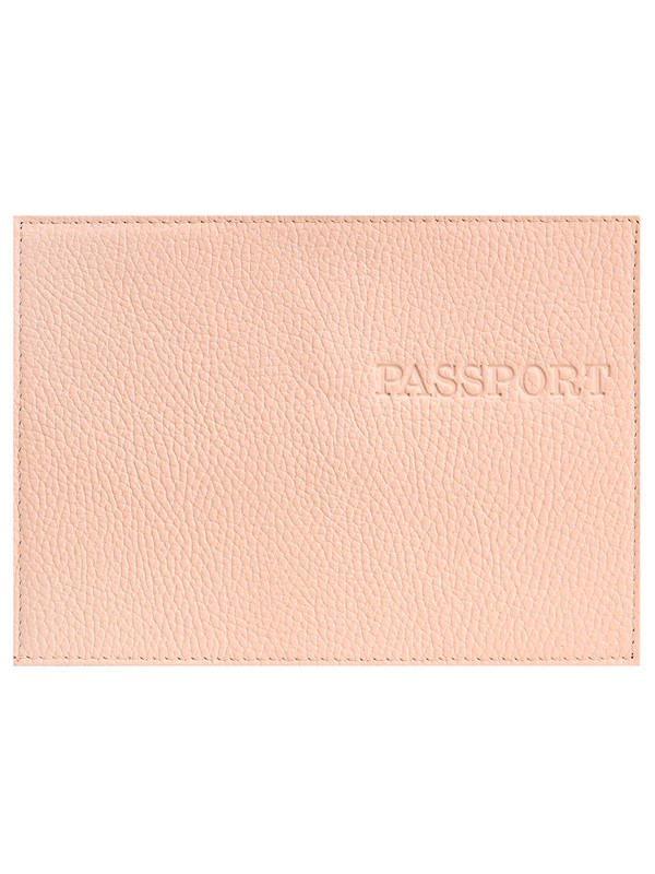 Обложка д/паспорта нат. кожа "Passport" флотер кремовый