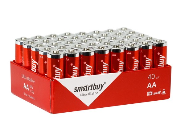 Батарейка AA алкалин. Smartbuy LR6/40 bulk пальч. /4/40/960/