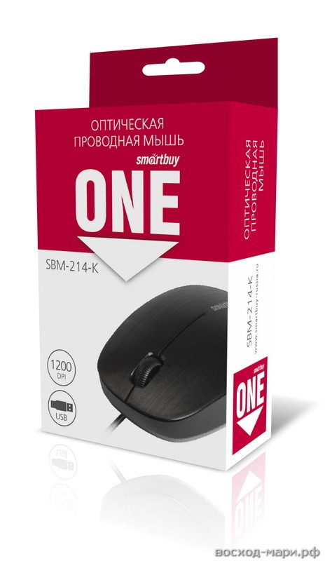 Мышь USB 3кл Smartbuy ONE 214-K черный