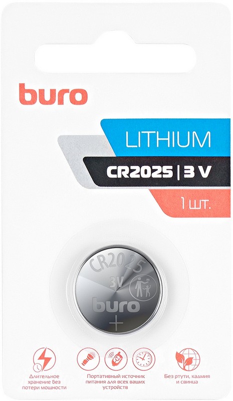 Батарейка CR2025 литиевая Buro Lithium /20/